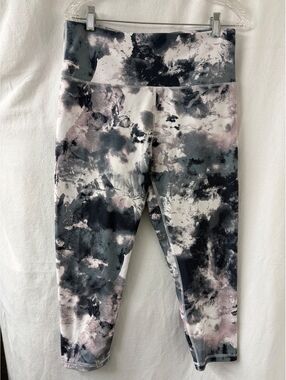 Balance Collection XL Marbled Cropped Leggings High Rise Activewear Yoga